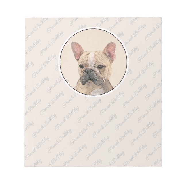 Bloc-note Tableau Français Bulldog (Sable) - Joli Original D (Devant)