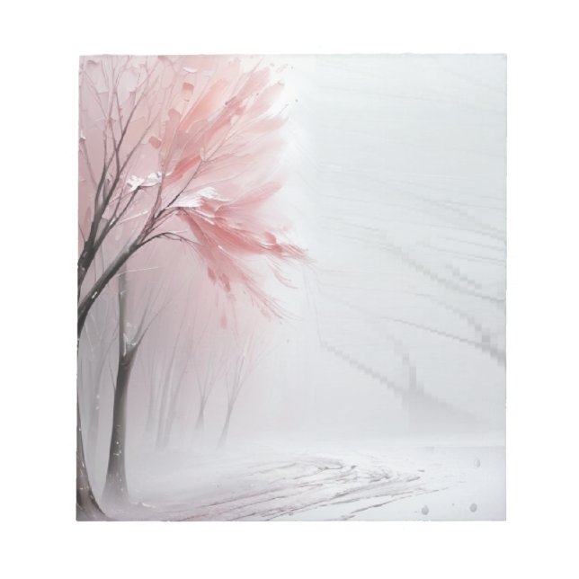 Bloc-note Tablette de fleurs d'hiver (Devant)