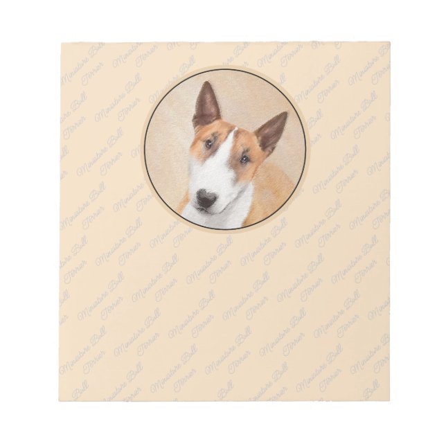 Bloc-note Tabouret miniature Terrier Peinture - Art Chien or (Devant)