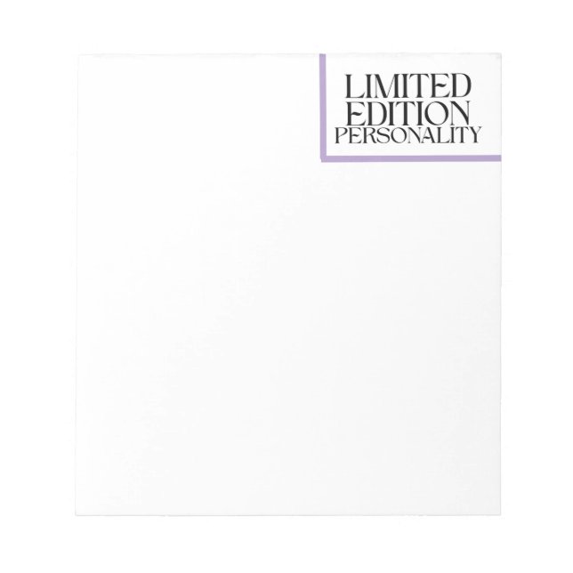 Bloc-note Tâche quotidienne de personnalité en édition limit (Devant)