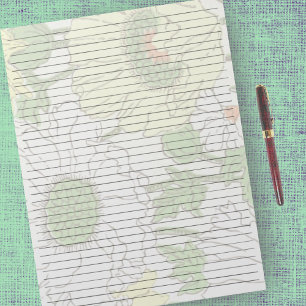 Bloc-note Taille de la lettre 8,5 po x 11 po Fleur Jaune Rou