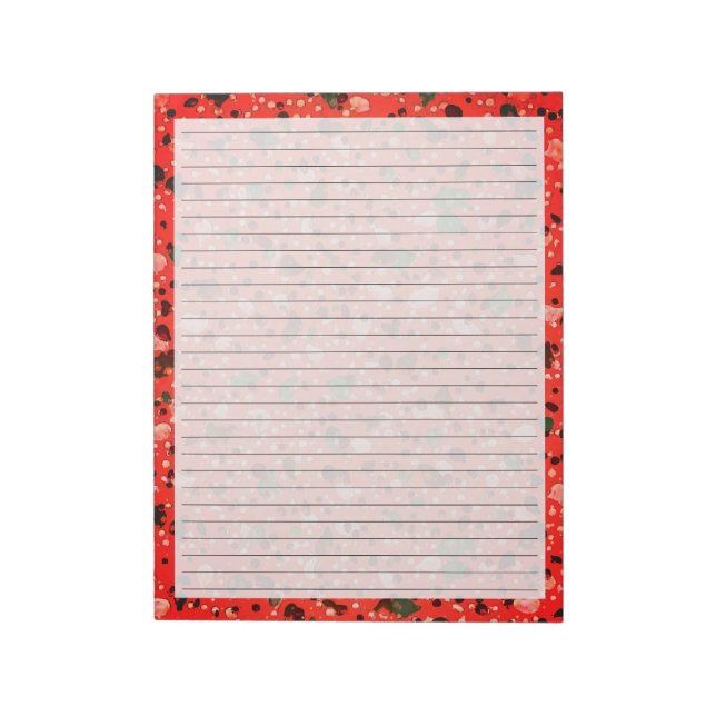 Bloc-note Taille de la lettre Grand Rulé Rétro Hot Pink Terr (Tourné)