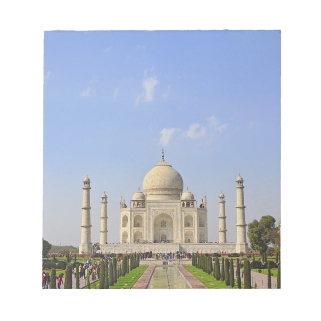 Bloc-note Taj Mahal, un mausolée situé à Agra, en Inde, (Devant)