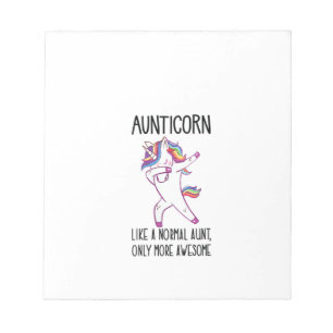 Bloc-note Tante Licorne Féminine Tanteicorne Comme une Tante