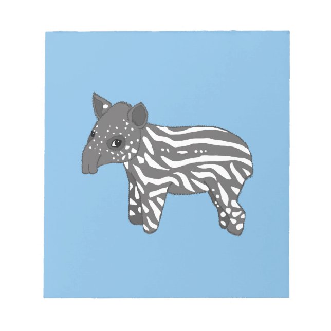 Bloc-note tapir bleu (Devant)