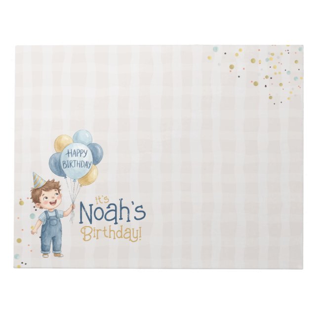Bloc-note Tapis de table personnalisé pour l'anniversaire d' (Devant)