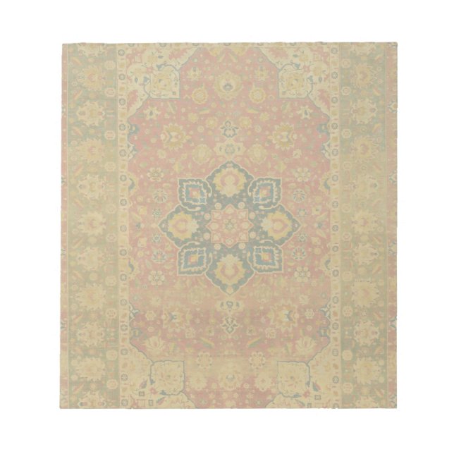 Bloc-note Tapis persan asiatique Kashan en or rouge (Devant)