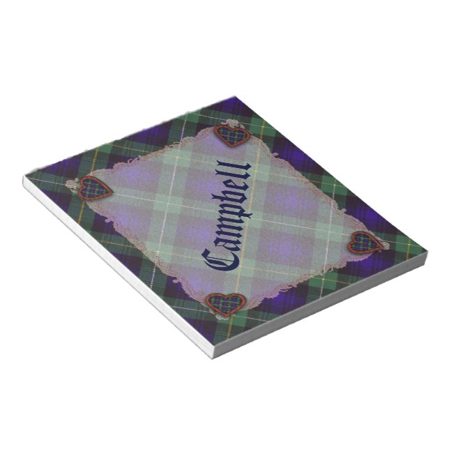 Bloc-note Tartan du clan écossais Campbell d'Argyll - Plaid (Incliné)