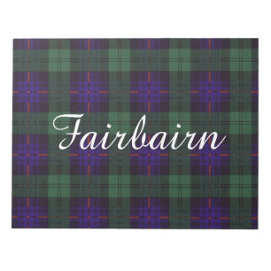 Bloc-note tartan du kilt écossais du clan Fairbairn