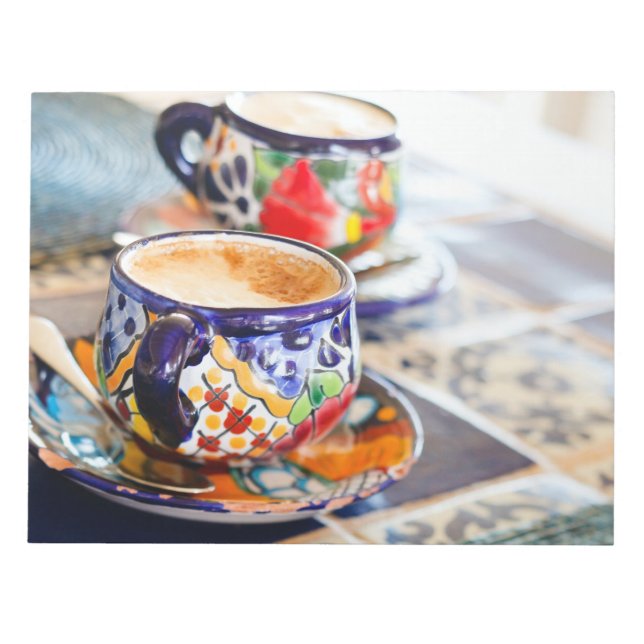 Bloc-note Tasse de café colorée (Devant)
