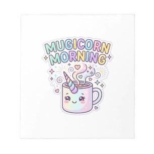 Bloc-note Tasse Licorne Mugicorn Matin Graphisme Zazzle Créa
