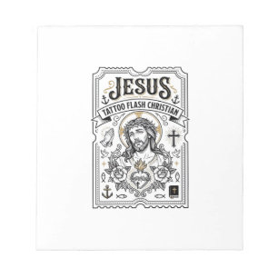Bloc-note Tatouage flash Jésus Christianisme Tatouage flash