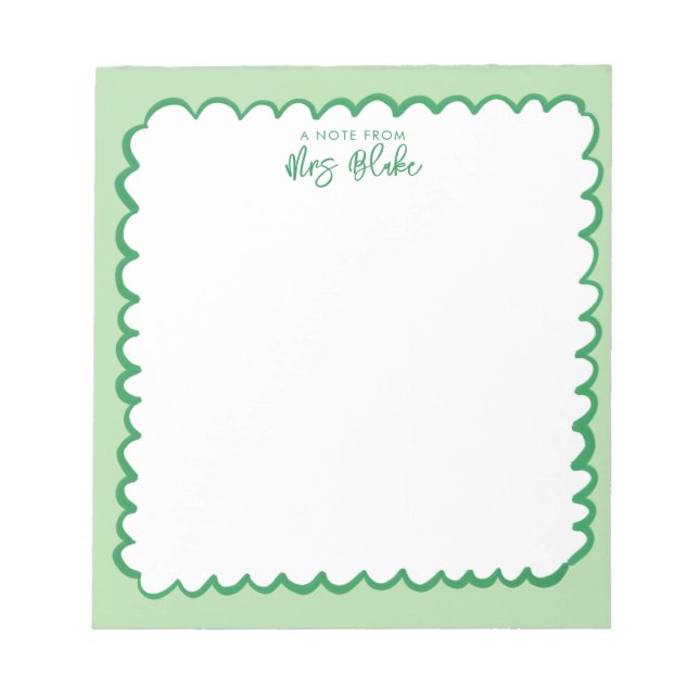 Bloc-note Teacher Appreciation Bold Color Border (Devant)