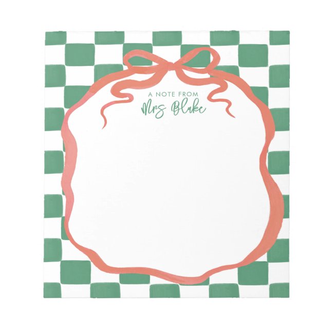 Bloc-note Teacher Appreciation Bold Color Border (Devant)