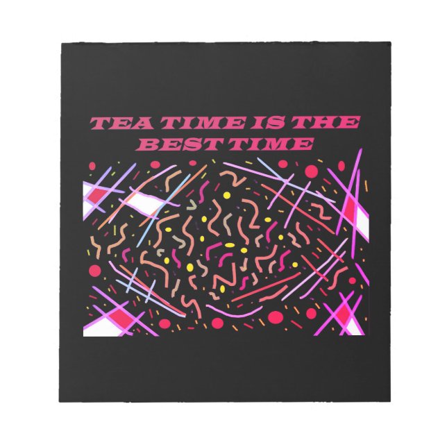 Bloc-note Teatime est le meilleur temps art design (Devant)