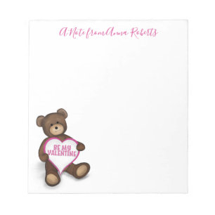 Bloc-note Teddy Bear Valentine's Day mignonne Teddy Bear Cus