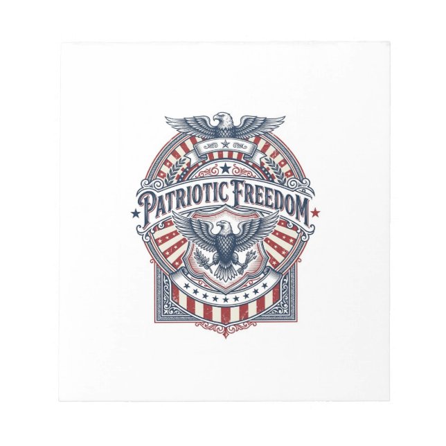 Bloc-note Tee-shirt graphique vectoriel USA Foi patriotique  (Devant)