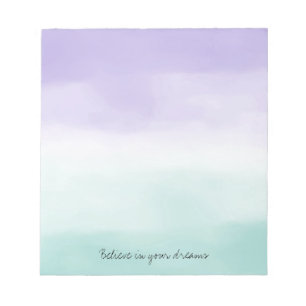 Bloc-note Teinture à l'aquarelle violet à la menthe