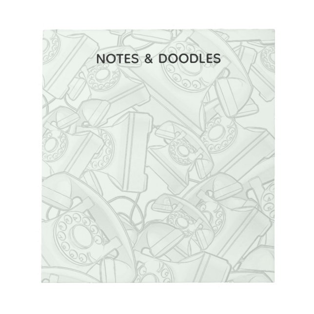 Bloc-note Téléphones Rétro Notes et Gribouillis (Devant)