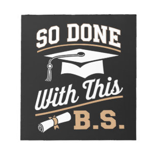 Bloc-note Tellement fini avec cette licence de BS Promotion