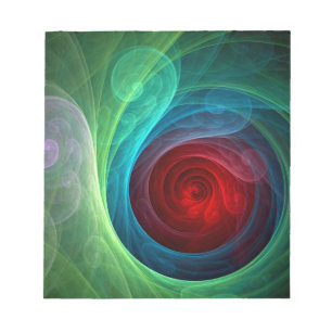 Bloc-note Tempête rouge Floral Art moderne Abstrait Motif co