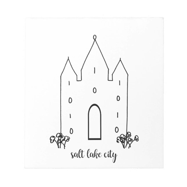 Bloc-note temple de salt lake city utah simple moderne (Devant)