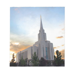 Bloc-note temple mormon Oquirrh Mountain Utah LDS