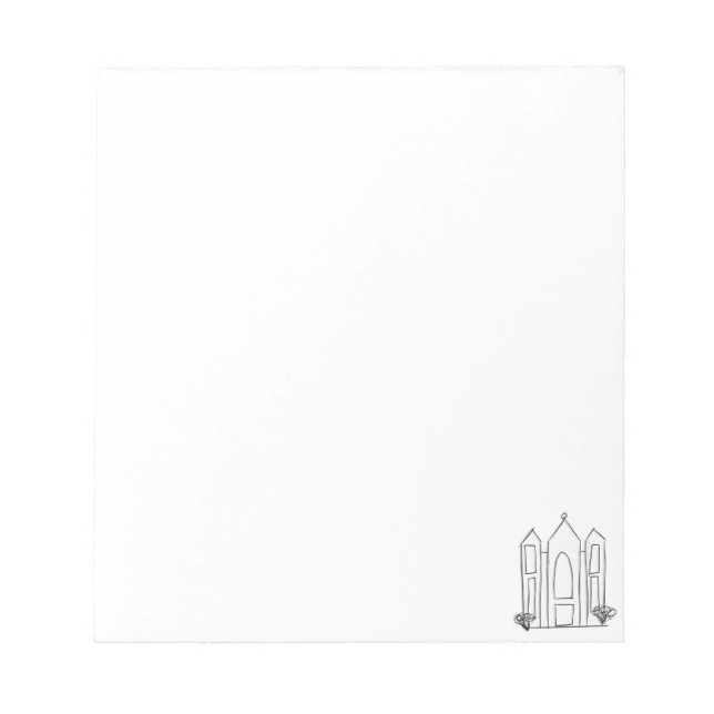 Bloc-note Temple mormon simple moderne LDS Salt Lake City  (Devant)