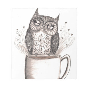Bloc-note Temps de café de hibou