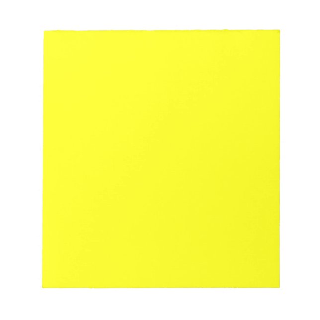 Bloc-note Tendance citron jaune uni couleur | Classique (Devant)