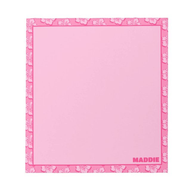 Bloc-note Tendance Prépa Rose Floral Tropical  (Devant)