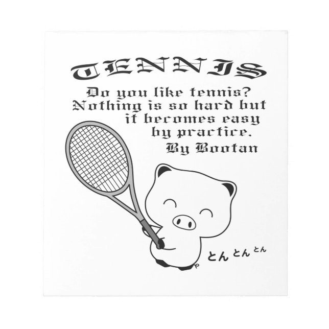 Bloc-note Tennis (Devant)