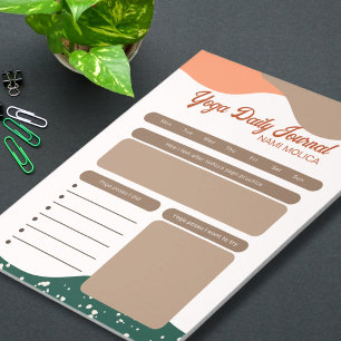 Bloc-note Terra verte Abstraite moderne Cotta Yoga Daily