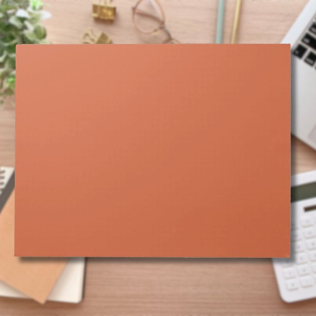 Bloc-note Terracotta Orange Solide Couleur Chaleureuse & Con (Créateur téléchargé)