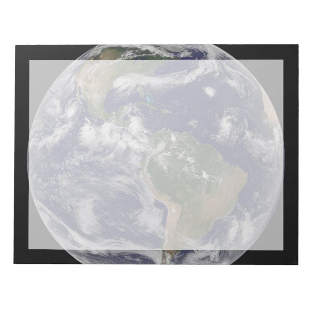 Bloc-note Terre Pleine Montrant Divers Systèmes De Tempête T (Devant)