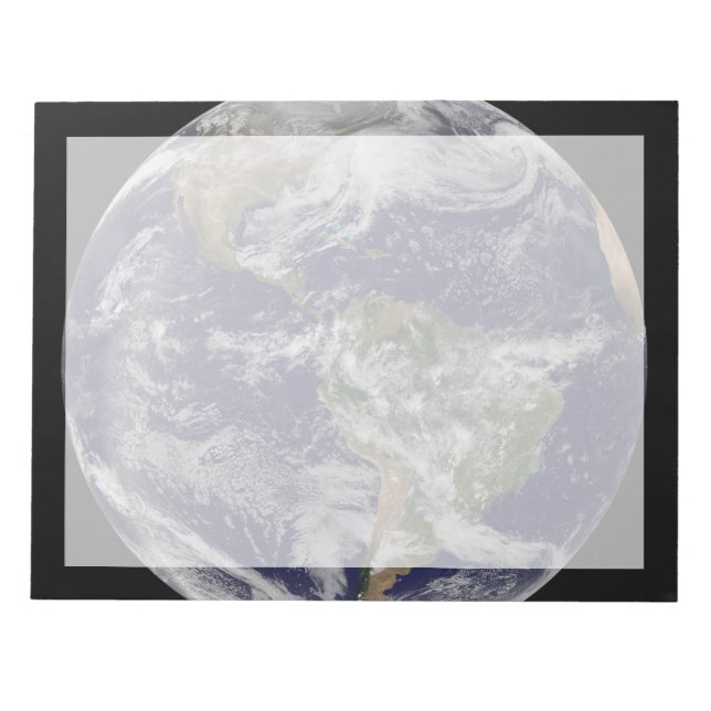 Bloc-note Terre Pleine Montrant Une Puissante Tempête D'Hive (Devant)