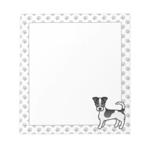Bloc-note Tervier Jack Russell à poil dur noir et blanc