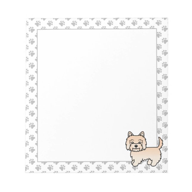 Bloc-note Tervueren Cairn Terrier Chiot Mignon Dessin Animé (Devant)