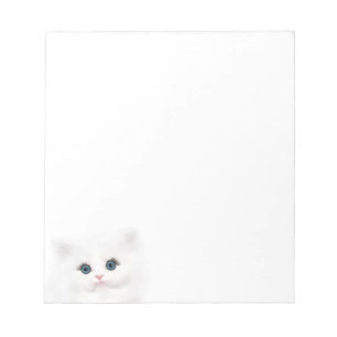 Bloc-note Tête de chaton perse blanche