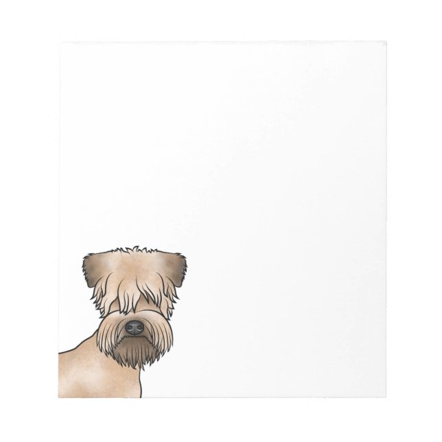 Bloc-note Tête de chien de dessin animé Terrier Irlandais à  (Devant)