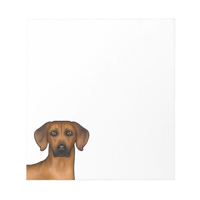 Bloc-note Tête de chien lion africain brun Rhodesian Ridgeba (Devant)