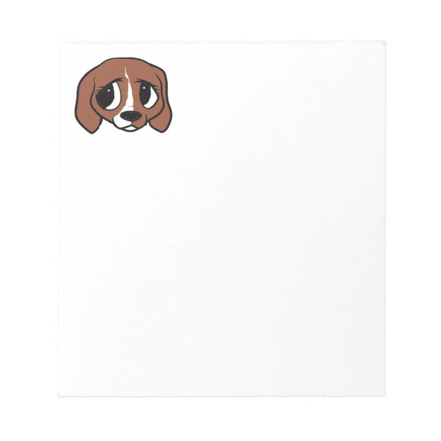 Bloc-note Tête de dessin beagle (Devant)