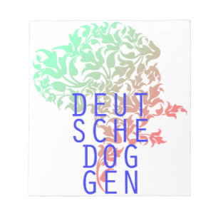 Bloc-note Têtes de feuilles de Dogue Allemand