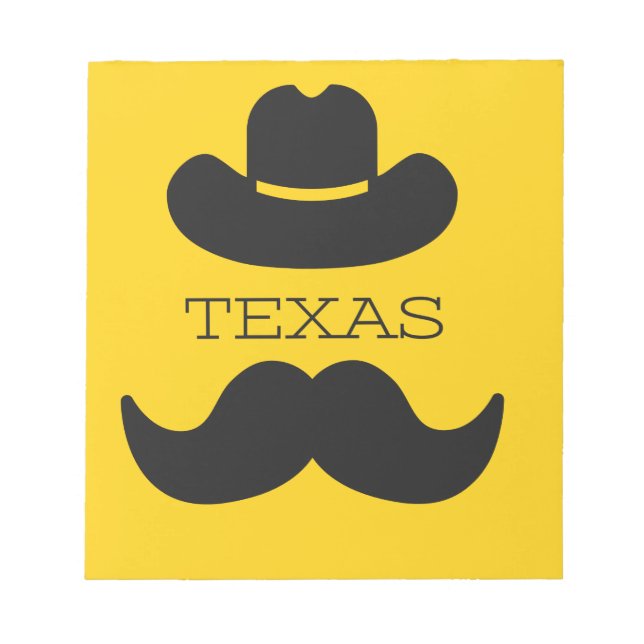 Bloc-note Texas en jaune (Devant)