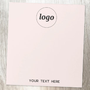 Bloc-note Texte de logo simple Entreprise Promotionnel Rose