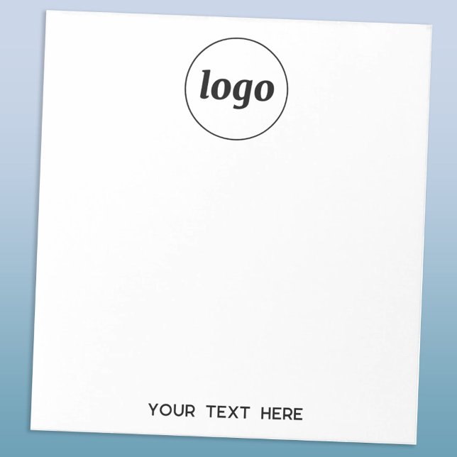 Bloc-note Texte de logo simple pour promotion d'entreprise (Logo with custom text business promotional notepad)