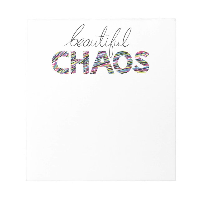 Bloc-note Texte Motivationnel Positif Beau Chaos (Devant)