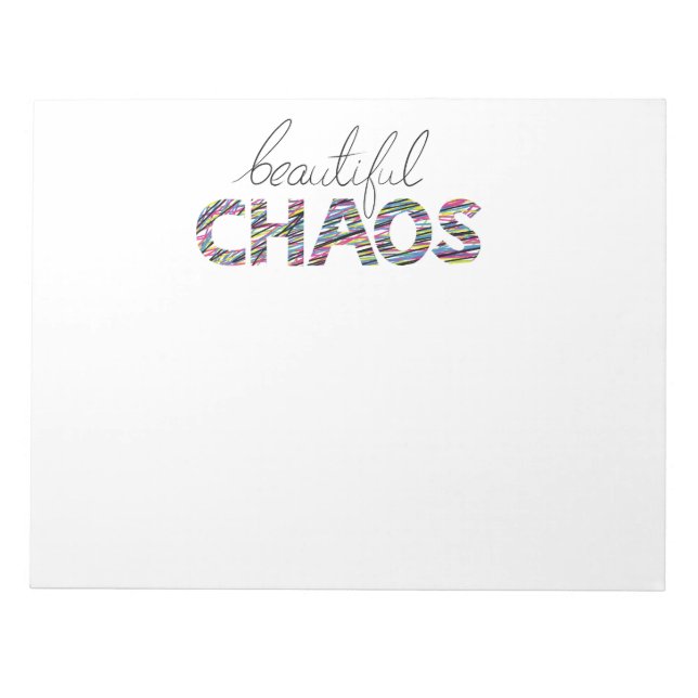Bloc-note Texte Motivationnel Positif Beau Chaos (Devant)