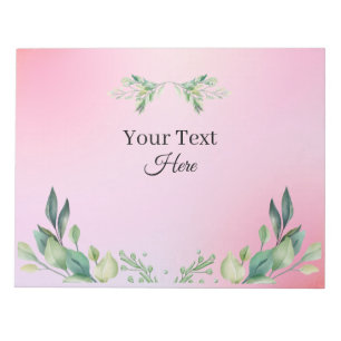 Bloc-note Texte personnalisé couleur rose 