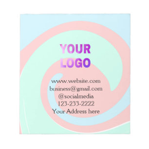 Bloc-note texte simple minimal ajoutez votre logo/conception